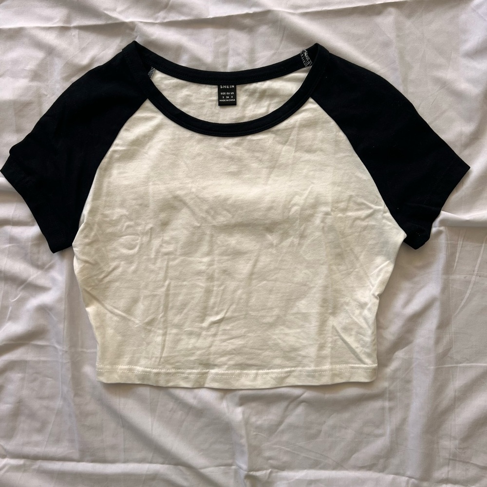 Black and White Crop Top